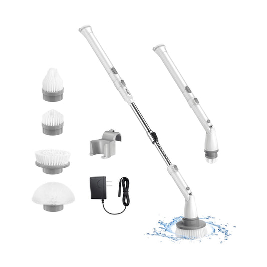 350rpm telescoping electric spin scrubber cordless brush heads cordless tub and tile scrubber