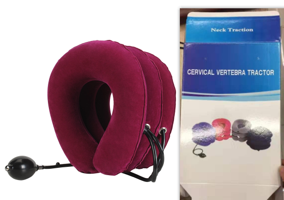 Cervical Neck Traction Device Inflatable, Neck Cervical-Brace Neck Stretcher, Easy to Use for Chronic Neck and Shoulder Pain Relief Traction Spine Alignment