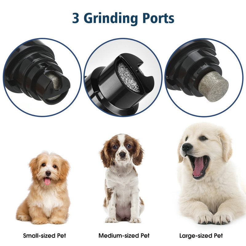 Dog nail grinder upgraded professional 2 speed electric rechargeable pet nail trimmer painless paws grooming smoothing for small medium large dogs cats white