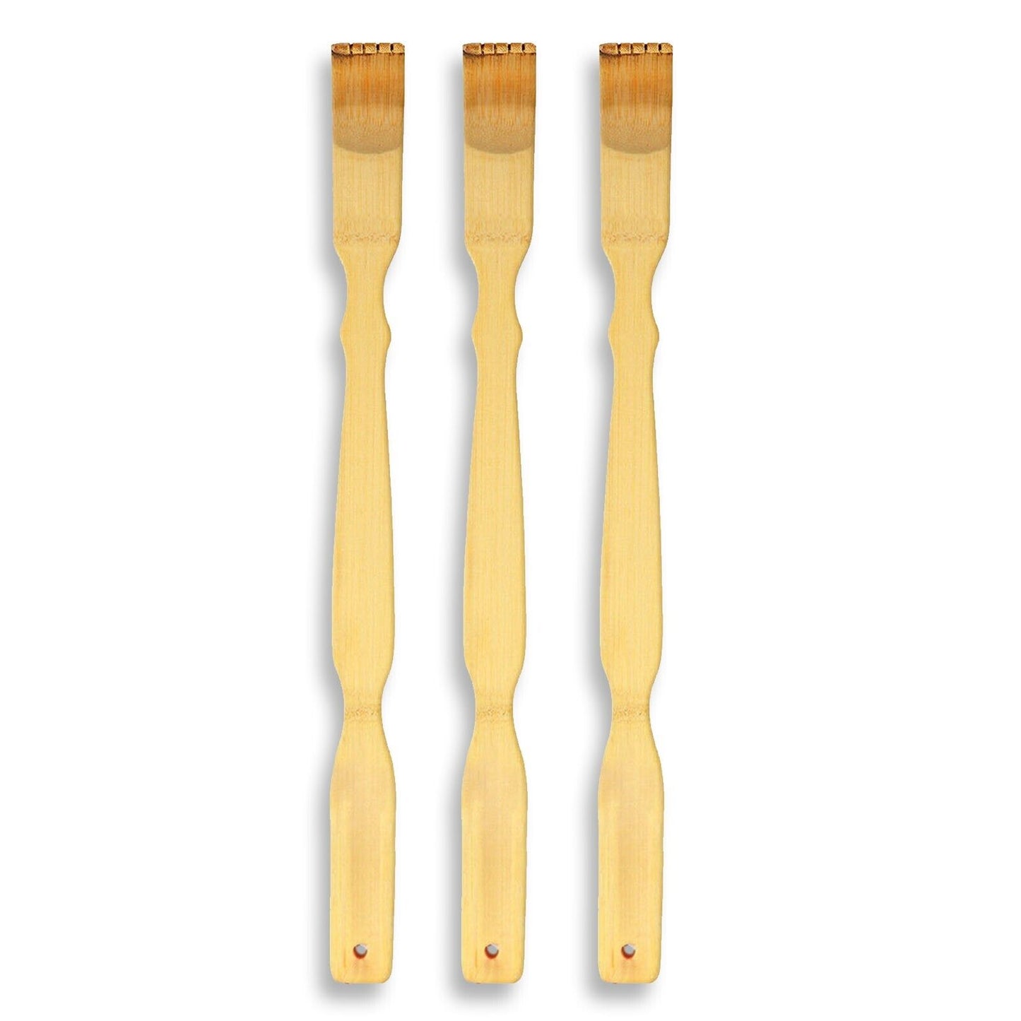 Natural Bamboo Back Scratcher Long Handle Pick Itch Relief Handcraft Tools 3PCS
