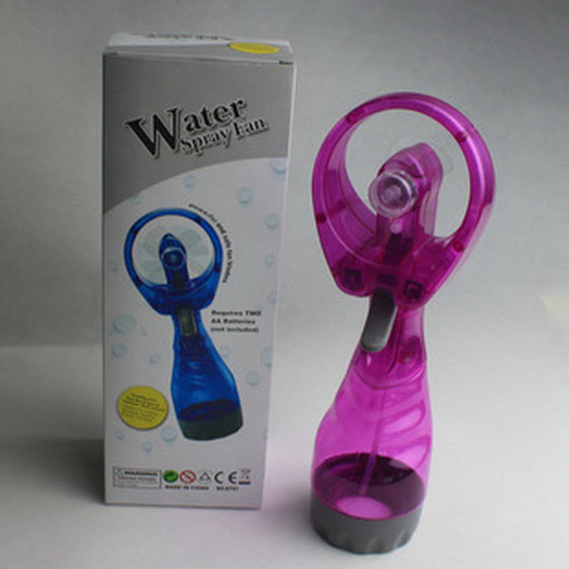 Convenient hand operated humidification- spray fan water fan spray portable mist fan mini handheld