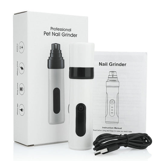 Dog nail grinder upgraded professional 2 speed electric rechargeable pet nail trimmer painless paws grooming smoothing for small medium large dogs cats white