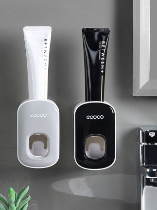 wall mounted automatic toothpaste holder bathroom accessories set dispenser