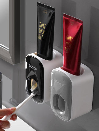 wall mounted automatic toothpaste holder bathroom accessories set dispenser