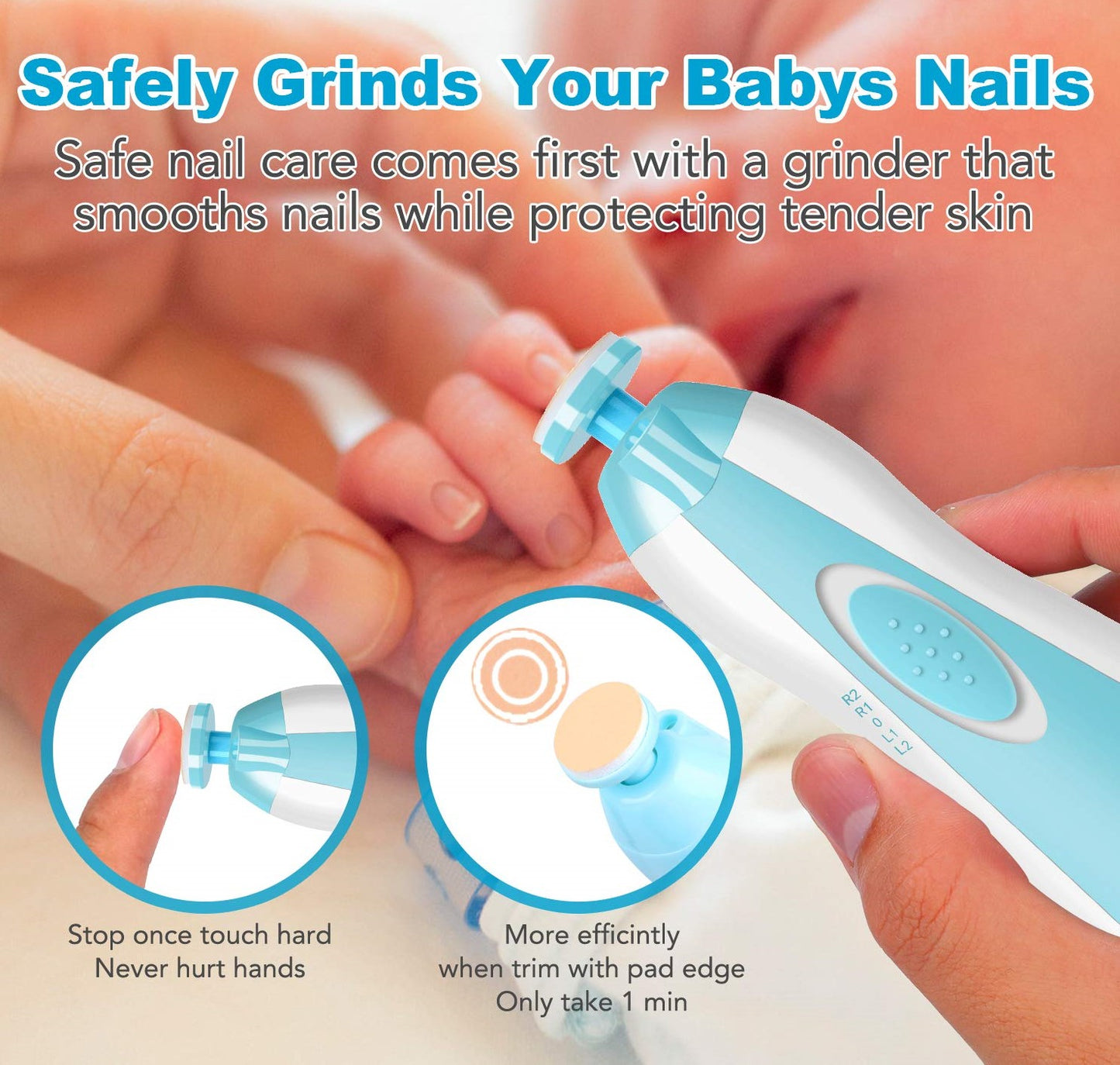 Anti-scratch Multifunctional Baby Electric Nail Polisher