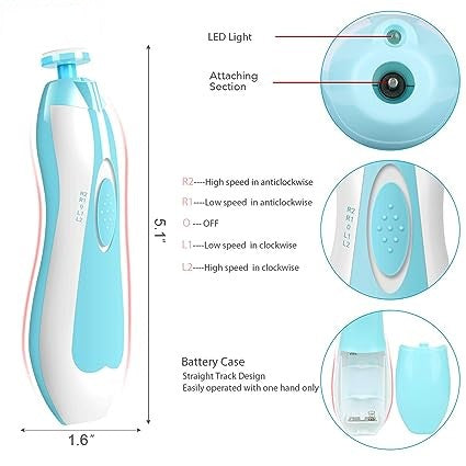 Anti-scratch Multifunctional Baby Electric Nail Polisher