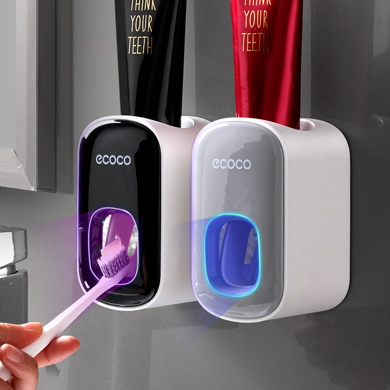 wall mounted automatic toothpaste holder bathroom accessories set dispenser