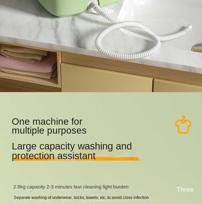 mini foldable washing machine portable mini socks underwear panties washing machine big capacity 3 models with spinning dry gadgets