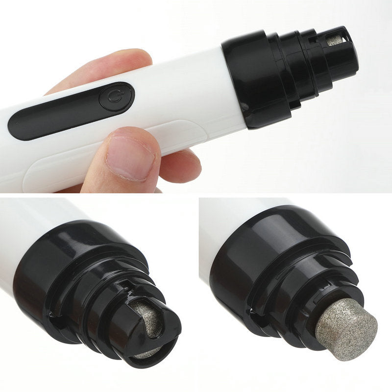 Dog nail grinder upgraded professional 2 speed electric rechargeable pet nail trimmer painless paws grooming smoothing for small medium large dogs cats white