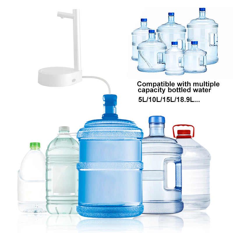 Intelligent Desktop Water Bottle Dispenser, Portable Electric Water Dispenser for Home,Office,Outdoor USB Charging Automatic Drinking Water Bottle Pump for 5 Gallon & Universal Bottles