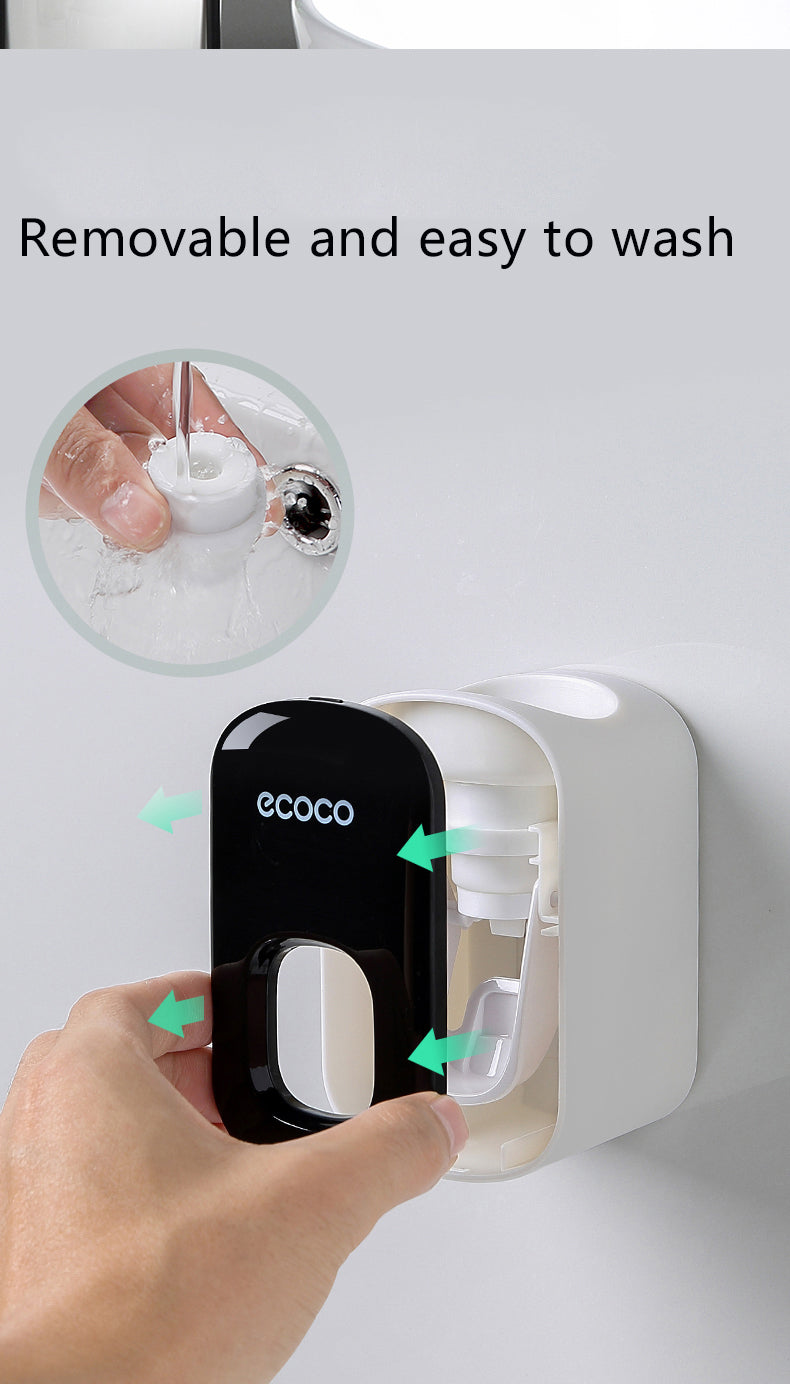 wall mounted automatic toothpaste holder bathroom accessories set dispenser