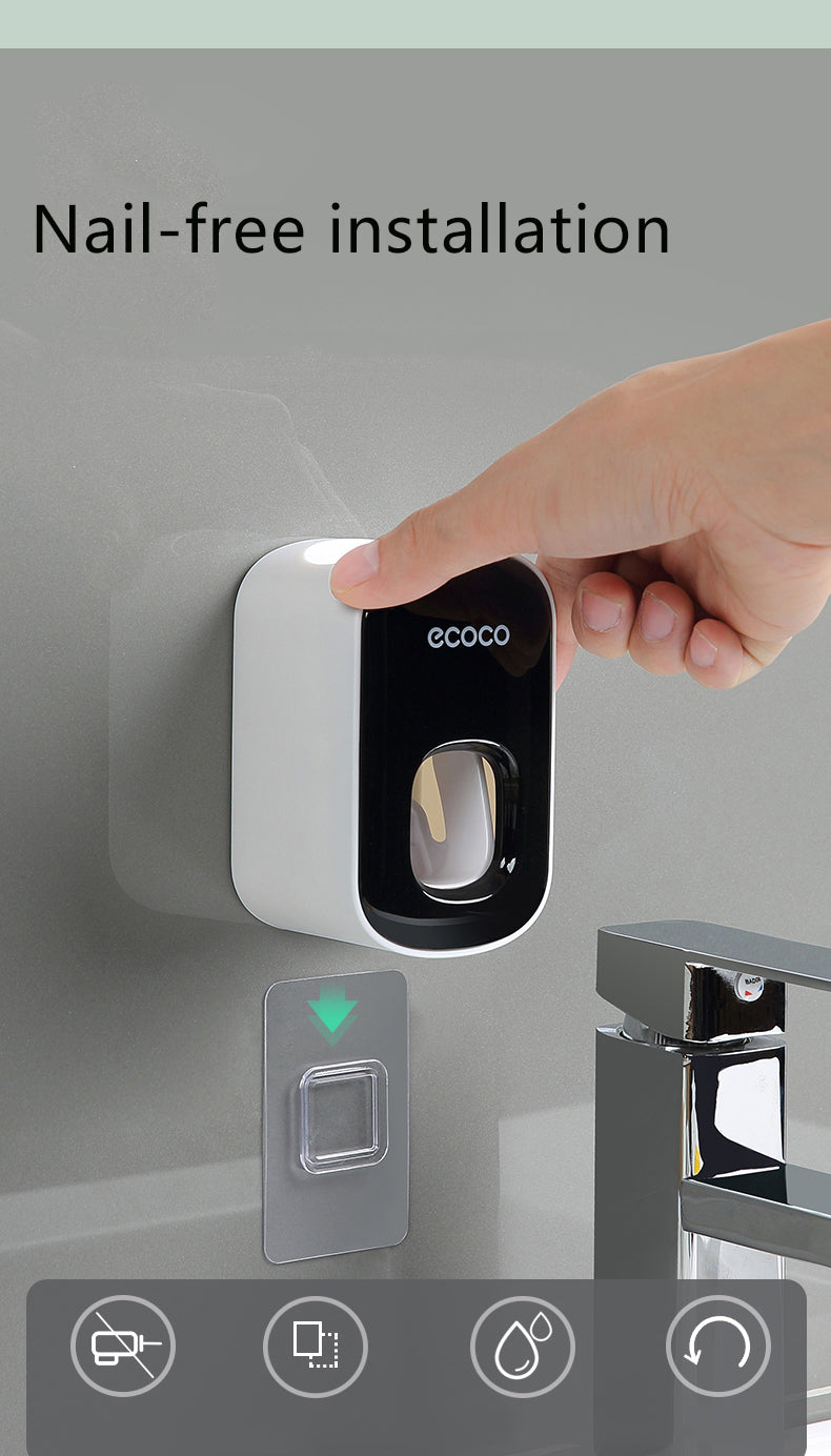 wall mounted automatic toothpaste holder bathroom accessories set dispenser