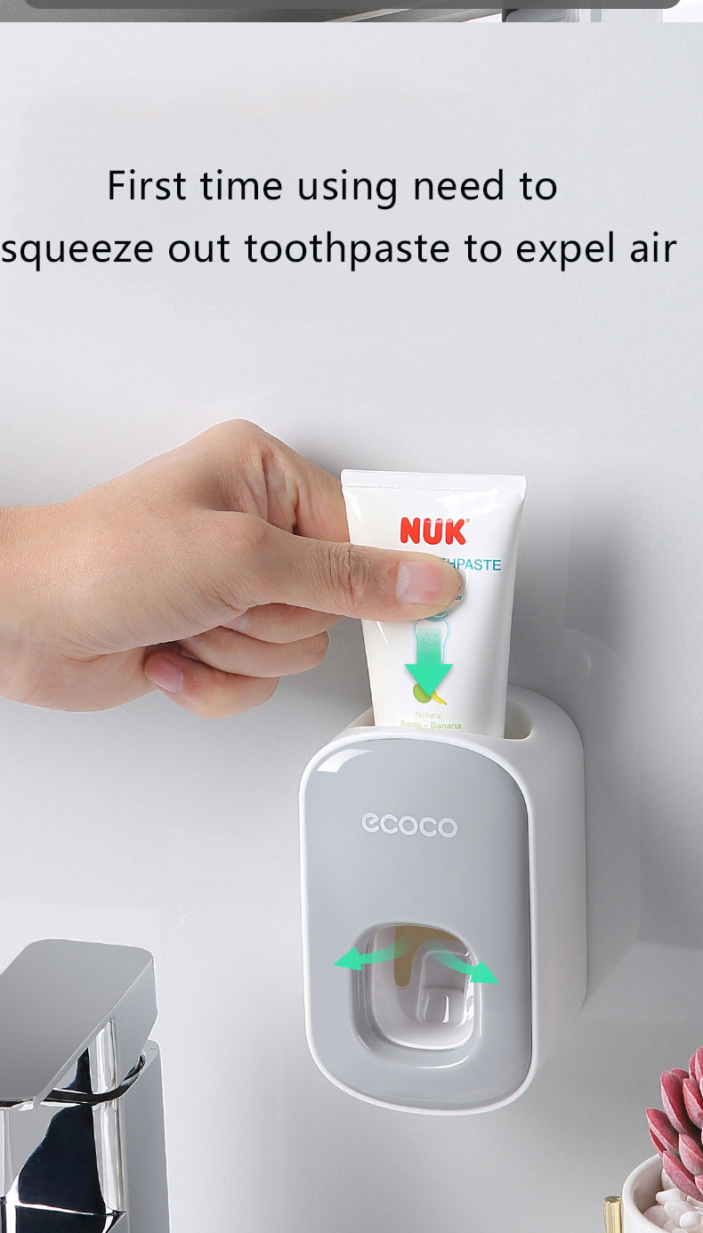 wall mounted automatic toothpaste holder bathroom accessories set dispenser
