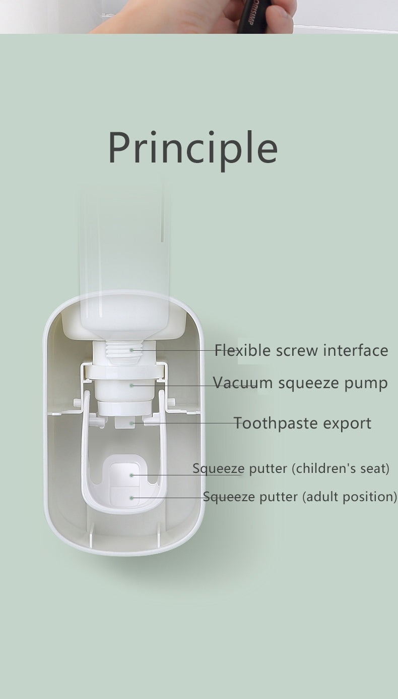 wall mounted automatic toothpaste holder bathroom accessories set dispenser