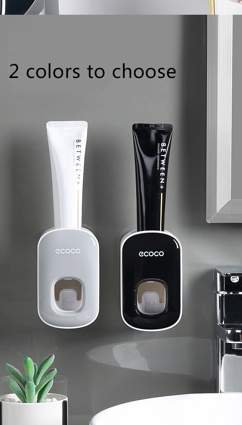 wall mounted automatic toothpaste holder bathroom accessories set dispenser