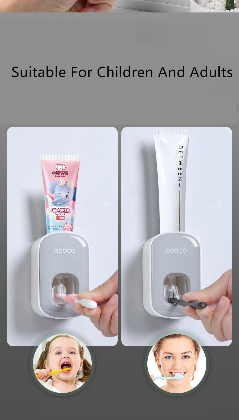 wall mounted automatic toothpaste holder bathroom accessories set dispenser