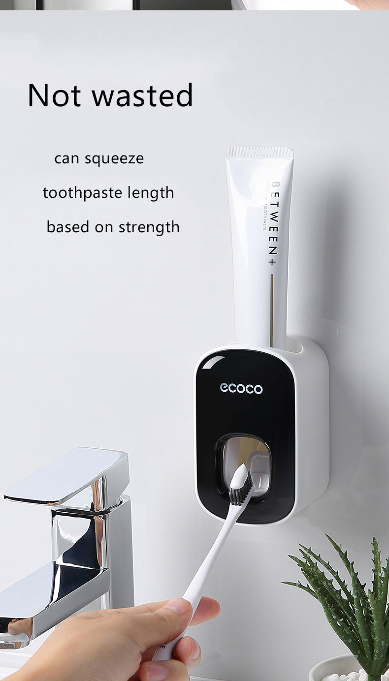 wall mounted automatic toothpaste holder bathroom accessories set dispenser