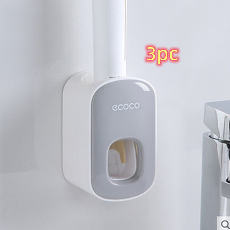 wall mounted automatic toothpaste holder bathroom accessories set dispenser