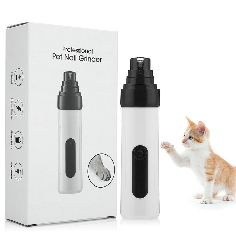 Dog nail grinder upgraded professional 2 speed electric rechargeable pet nail trimmer painless paws grooming smoothing for small medium large dogs cats white