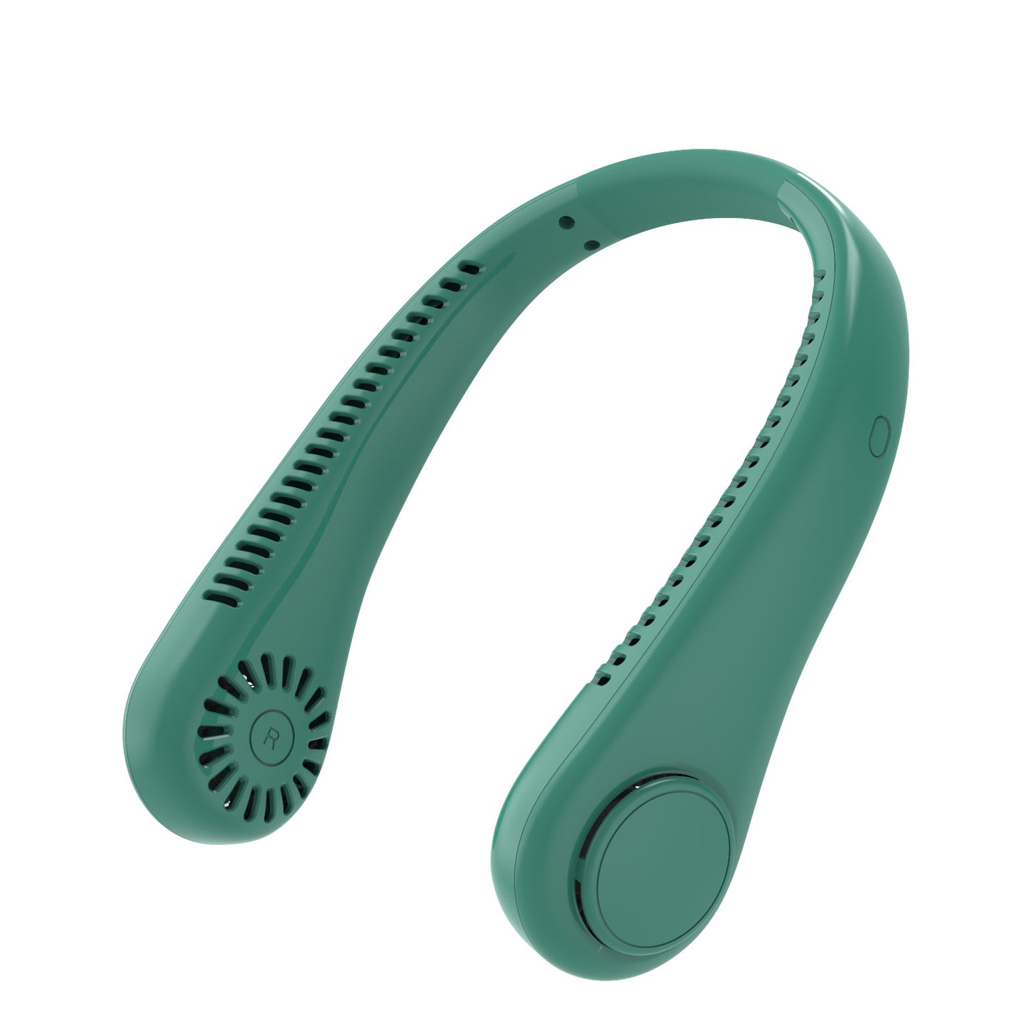 Portable Neck Fan, Hands Free Bladeless Fan, Leafless, Rechargeable, Headphone Design, 4000 mAh Battery Operated Wearable Personal Fan, USB Powered Desk Fan, 3 Speeds-Dark Green