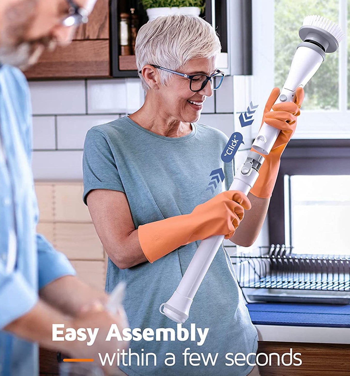 350rpm telescoping electric spin scrubber cordless brush heads cordless tub and tile scrubber