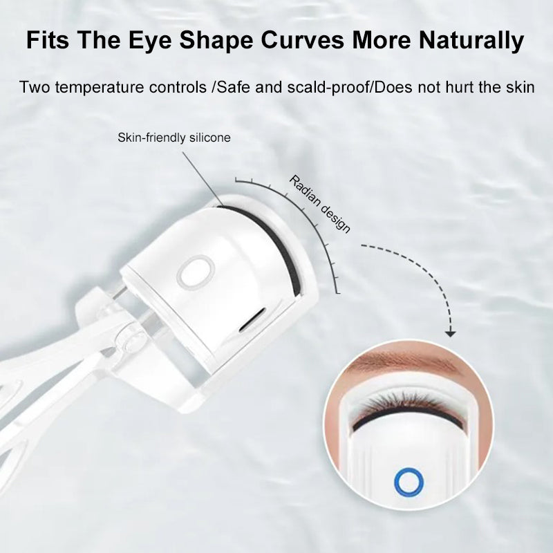 Eyelash curler portable electric heated comb eye lash long lasting eyelashes curls thermal eyelash curler makeup tools heated eyelash curlers rechargeable electric eyelash curler handheld eyelash heat
