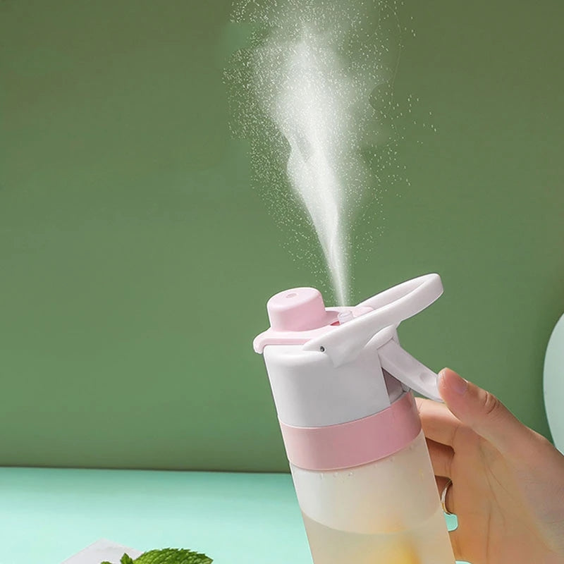 Spray Water Bottle For Girls Outdoor Sport Fitness Water Cup Large Capacity Spray Bottle BPA Free Drinkware Travel Bottles Kitchen Gadgets