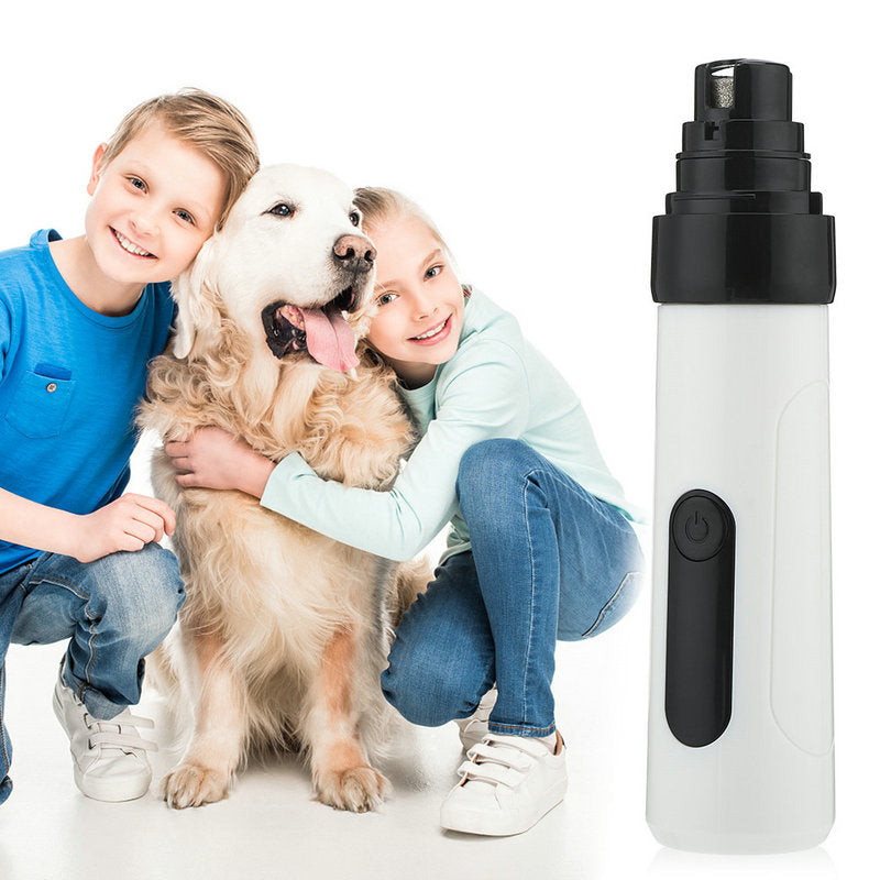 Dog nail grinder upgraded professional 2 speed electric rechargeable pet nail trimmer painless paws grooming smoothing for small medium large dogs cats white